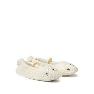 La Redoute Collections  Chaussons ballerines chauds peluche broderie lapin 