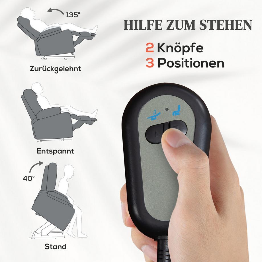 HOMCOM  Fernsehsessel mit Aufstehhilfe 