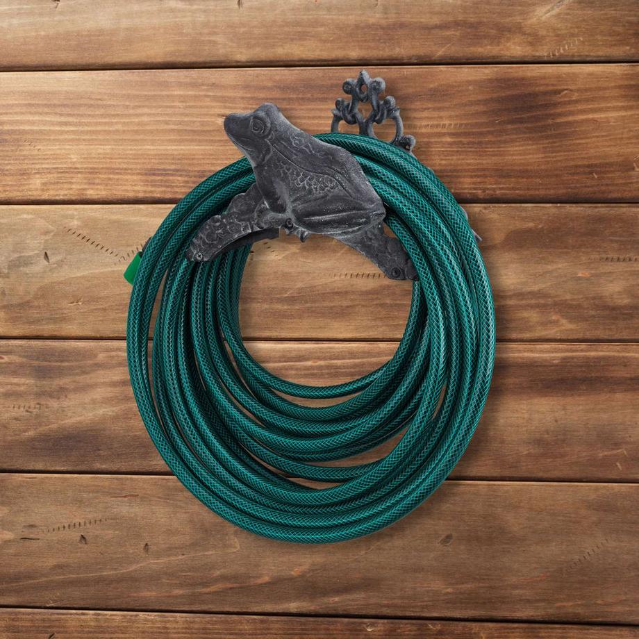 B2X  Schlauchhalter aus Gusseisen mit Froschmotiv 