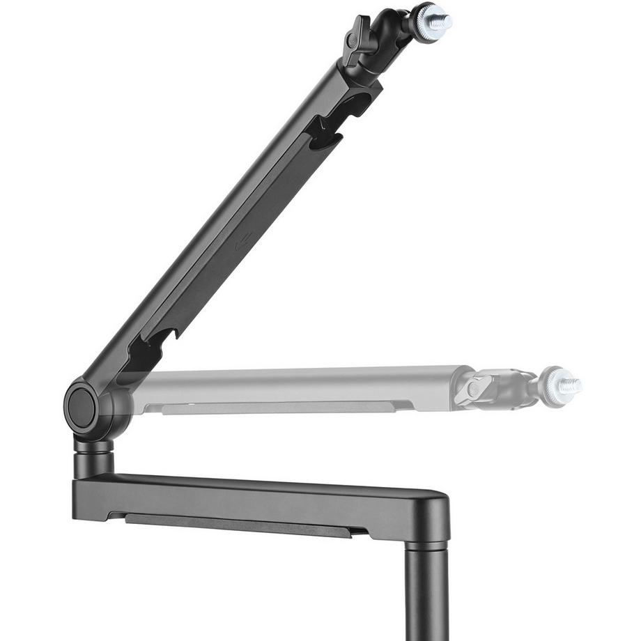 LogiLink  Professioneller Studio-Mikrofonarm mit Kabelmanagement, Aluminium, Schwarz 