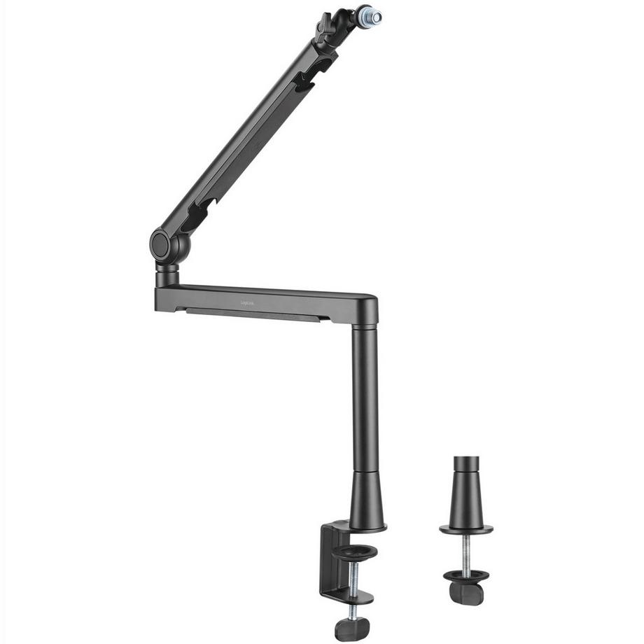 Professioneller Studio-Mikrofonarm mit Kabelmanagement, Aluminium, Schwarz