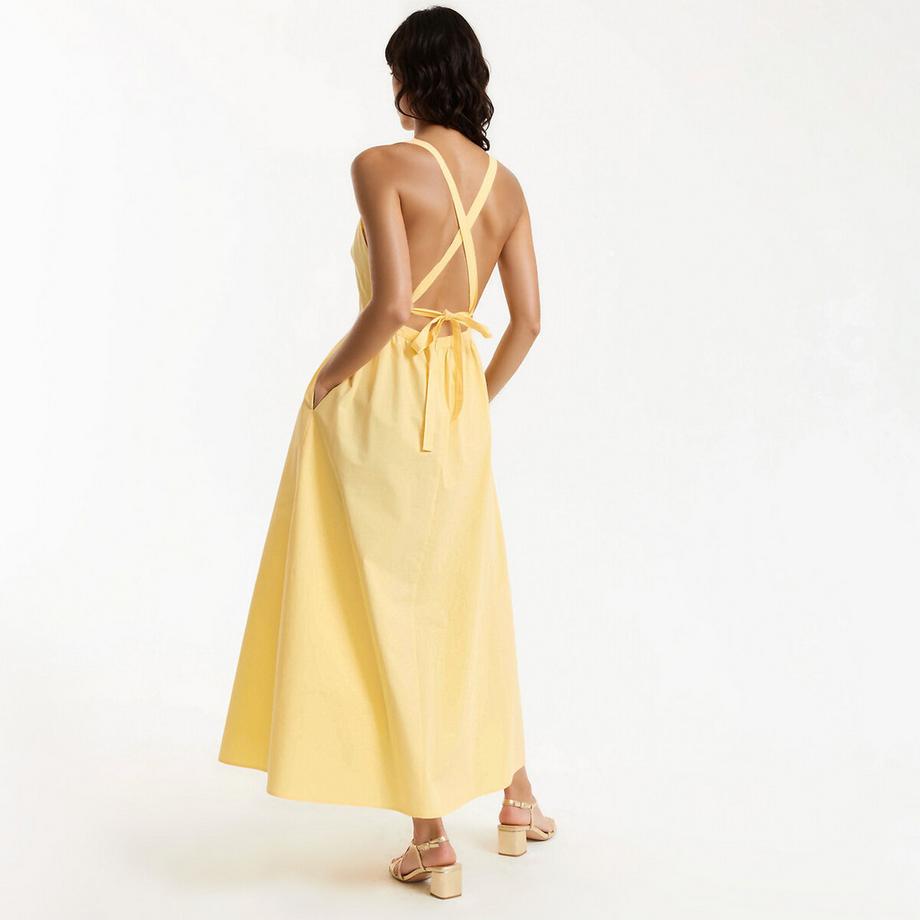 La Redoute Collections Abito Lungo Scollo a V con Spalline  