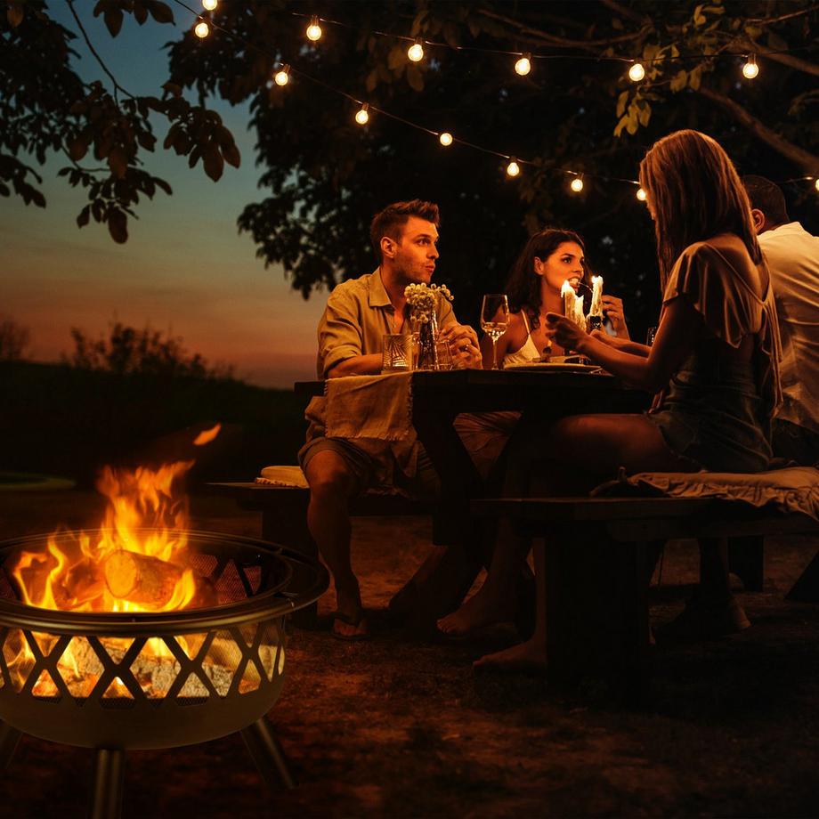 B2X  Feuerstelle mit Grillrost und Funkenschutz 