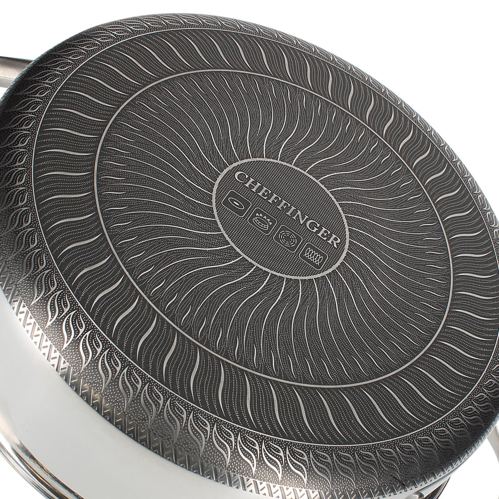 Cheffinger Poêle à Sauter Premium avec Couvercle 28cm  