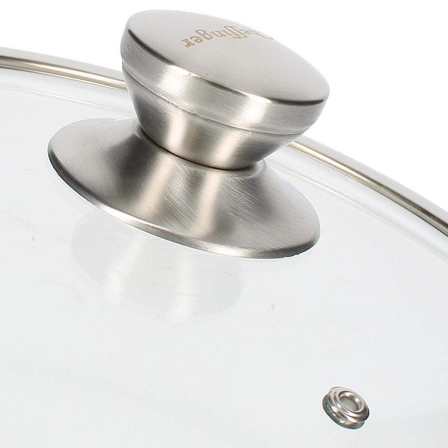 Cheffinger Premium Sauter Pfanne mit Deckel 28cm  