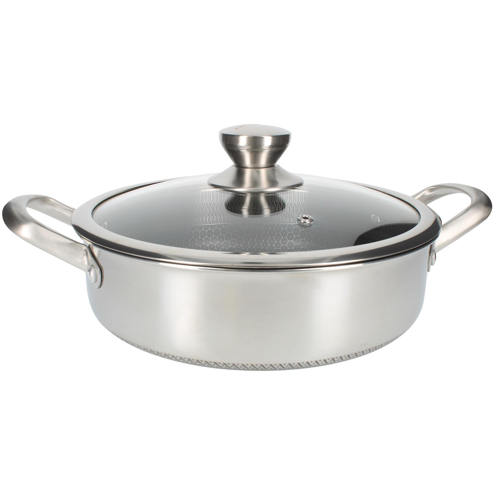 Cheffinger Poêle à Sauter Premium avec Couvercle 28cm  