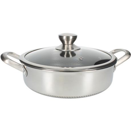Cheffinger Poêle à Sauter Premium avec Couvercle 28cm  