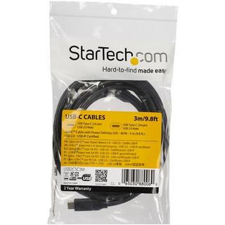 STARTECH.COM  Câble USB-C vers USB-C avec Power Delivery 5A de 3 m - USB 2.0 - Noir 