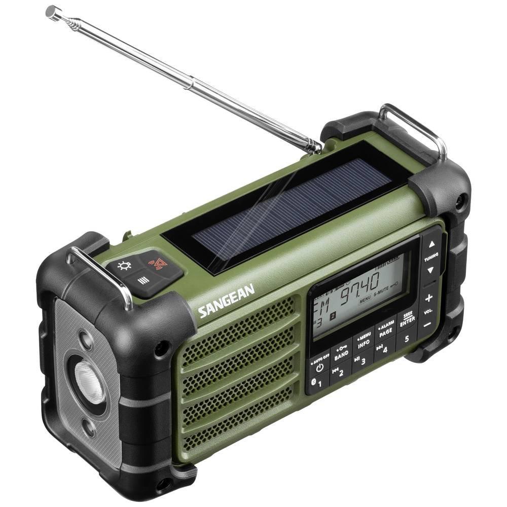 Image of Sangean MMR-99 AMFM Forest Green AMFM-RDSBluetoothAUX Hand Crank + Solar Radio