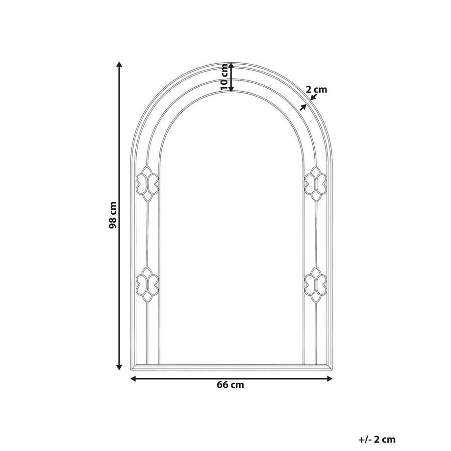 Beliani Wandspiegel aus Eisen Klassisch MAUTRE  