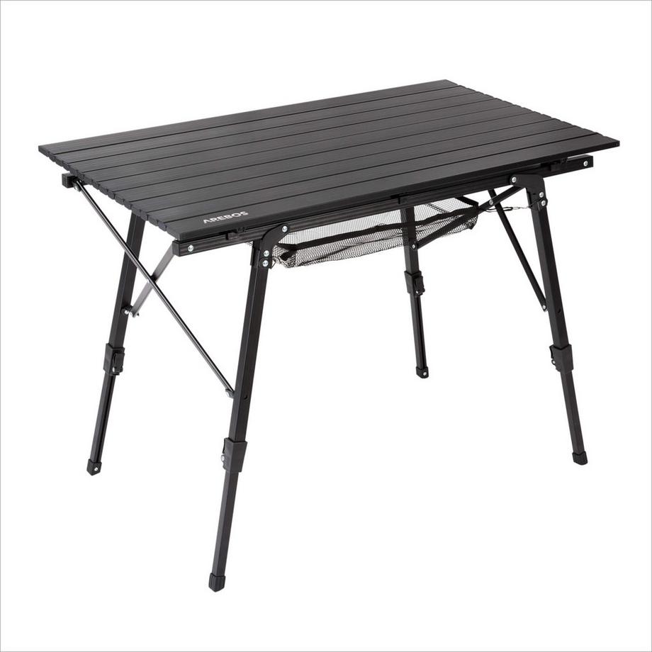 Arebos Table de camping Table à roulettes en aluminium Table pliante Outdoor  