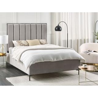 Beliani Bett mit Lattenrost aus Samtstoff Modern SEZANNE  