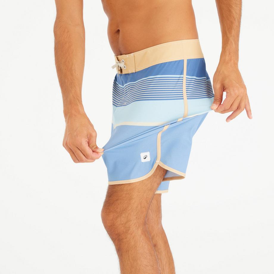 OLAIAN Boardshorts Surf 500 18 Pouces Long Bleu Marine  