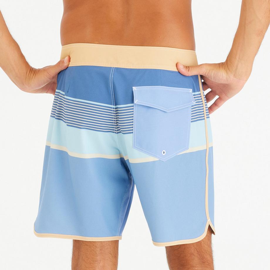 OLAIAN Boardshorts Surf 500 18 Pouces Long Bleu Marine  