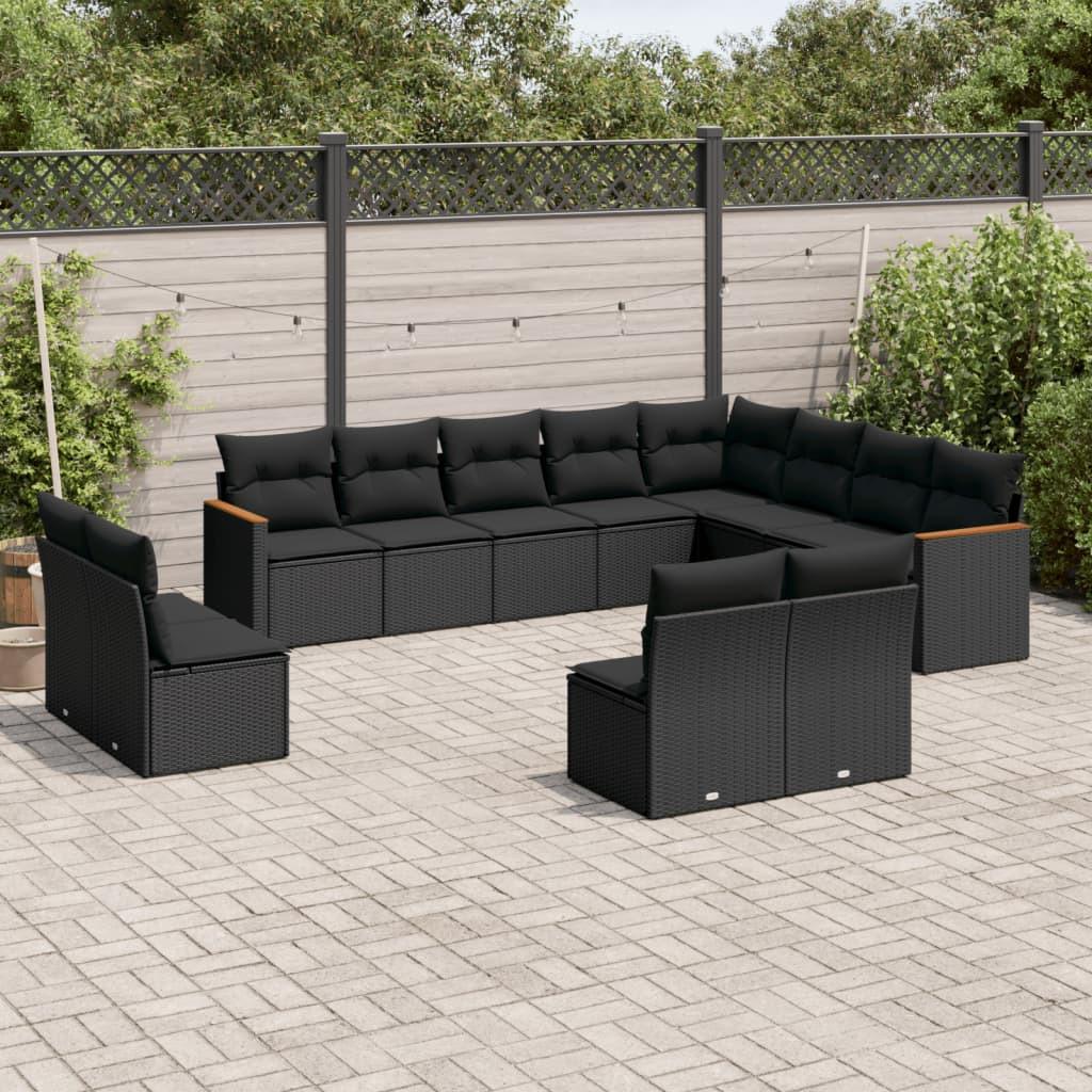 VidaXL set divano da giardino Polirattan  