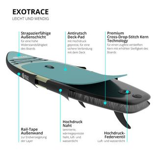 YEAZ  BAIA - EXOTRACE - SET Planche de Stand-Up Paddle et accessoires 