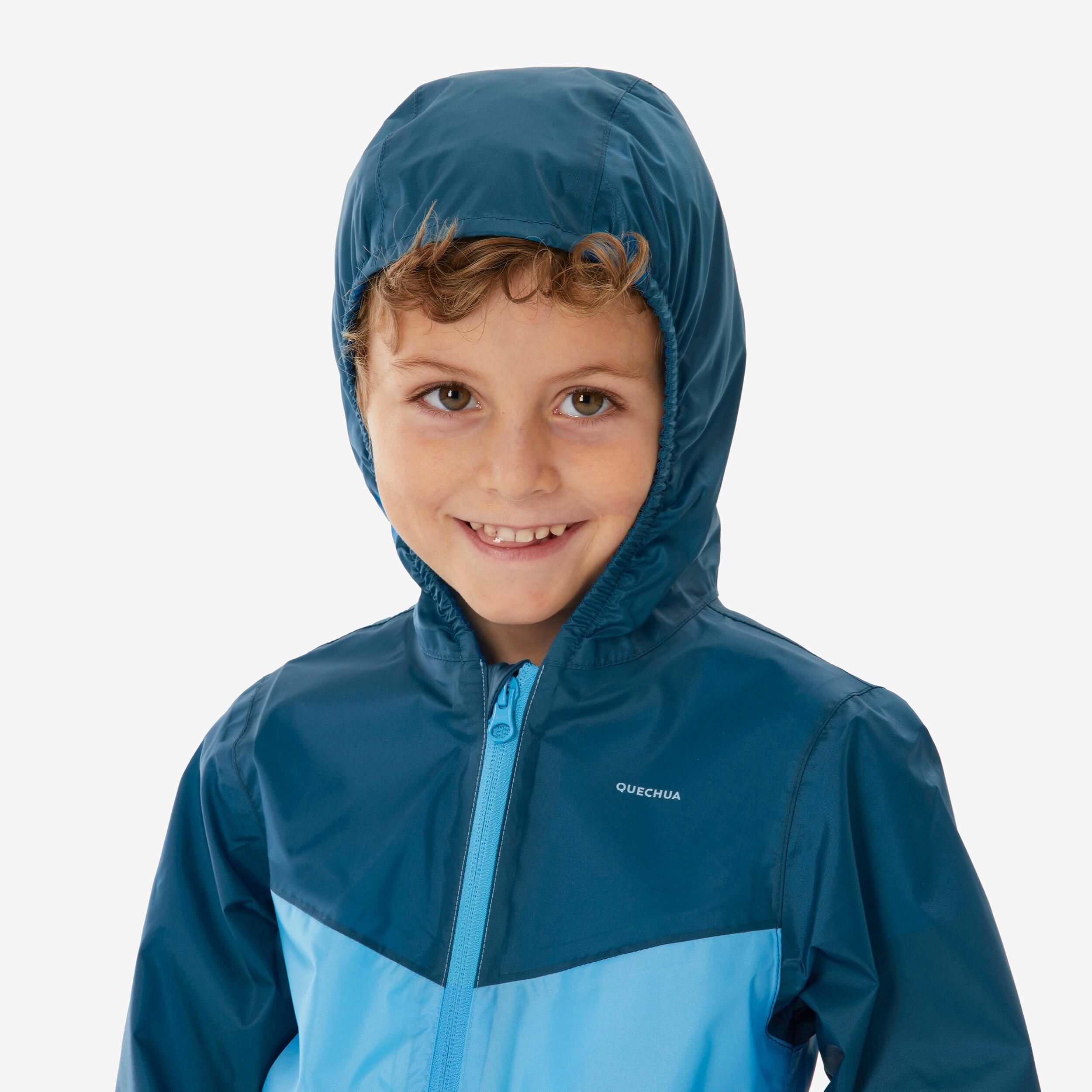 QUECHUA  Veste de randonnée enfant imperméable zippée 
