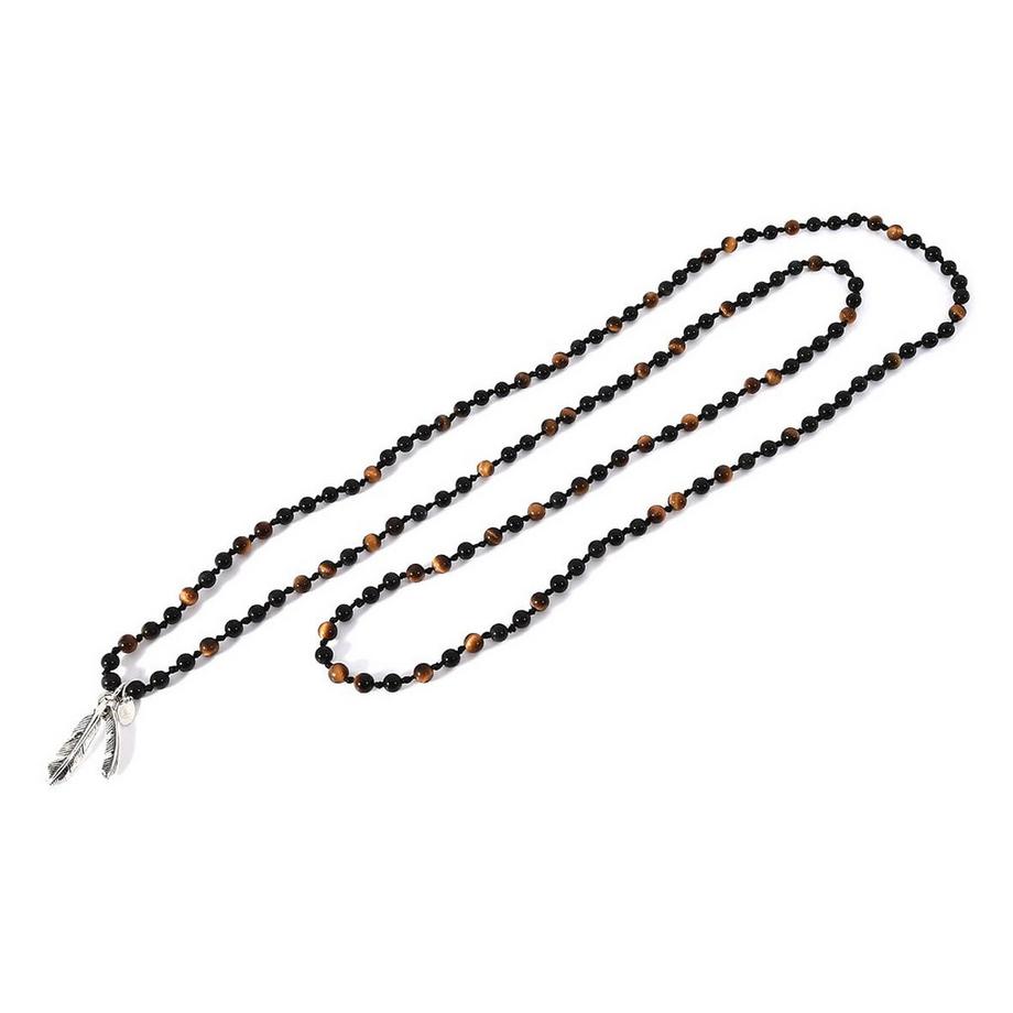 Collier Maris orné de pierres précieuses et de plumes en argent