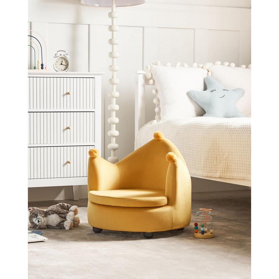 Beliani Kindersessel aus Samtstoff Modern VEGA  