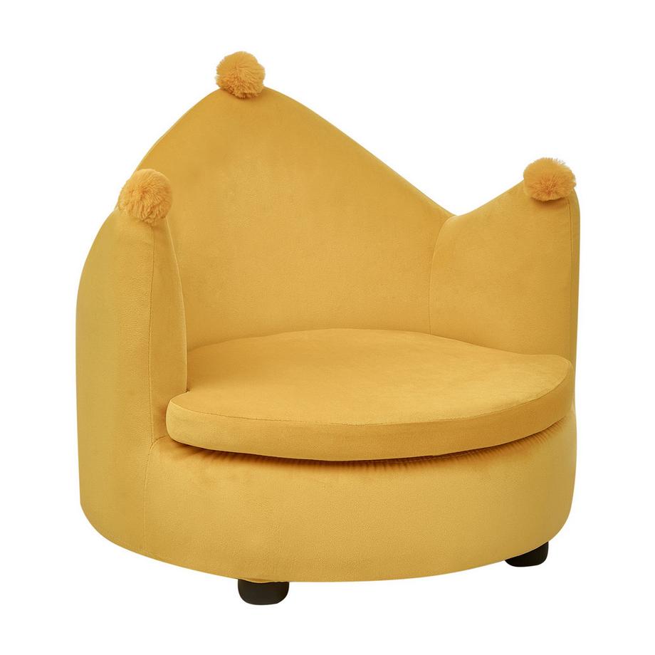 Beliani Kindersessel aus Samtstoff Modern VEGA  