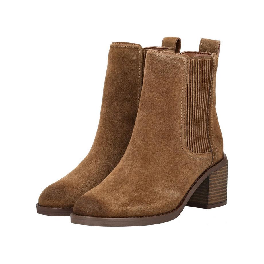 Clarks Bottines Chelsea en daim avec talon bloc  