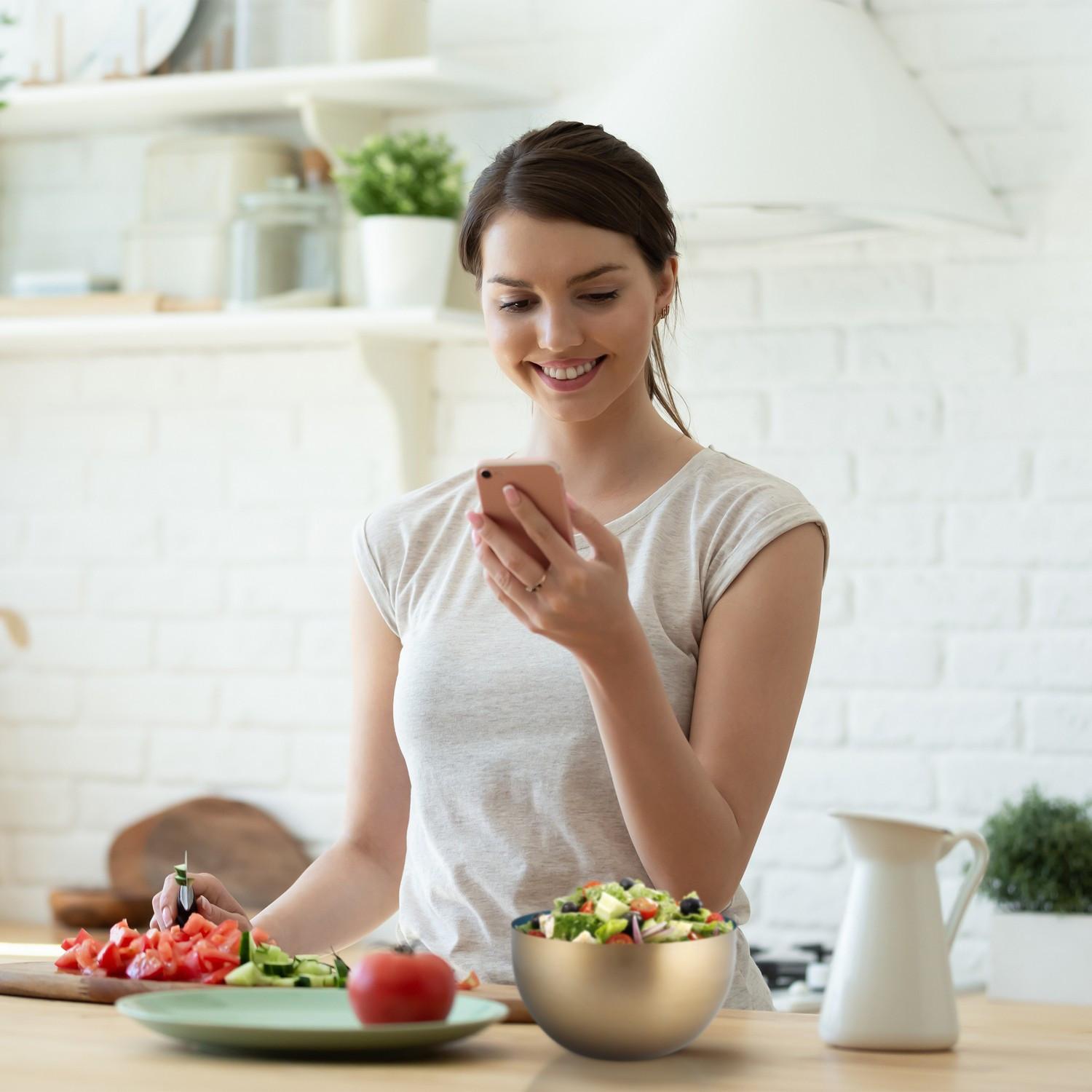 Northix Zweifarbige Servierschüssel aus Edelstahl  