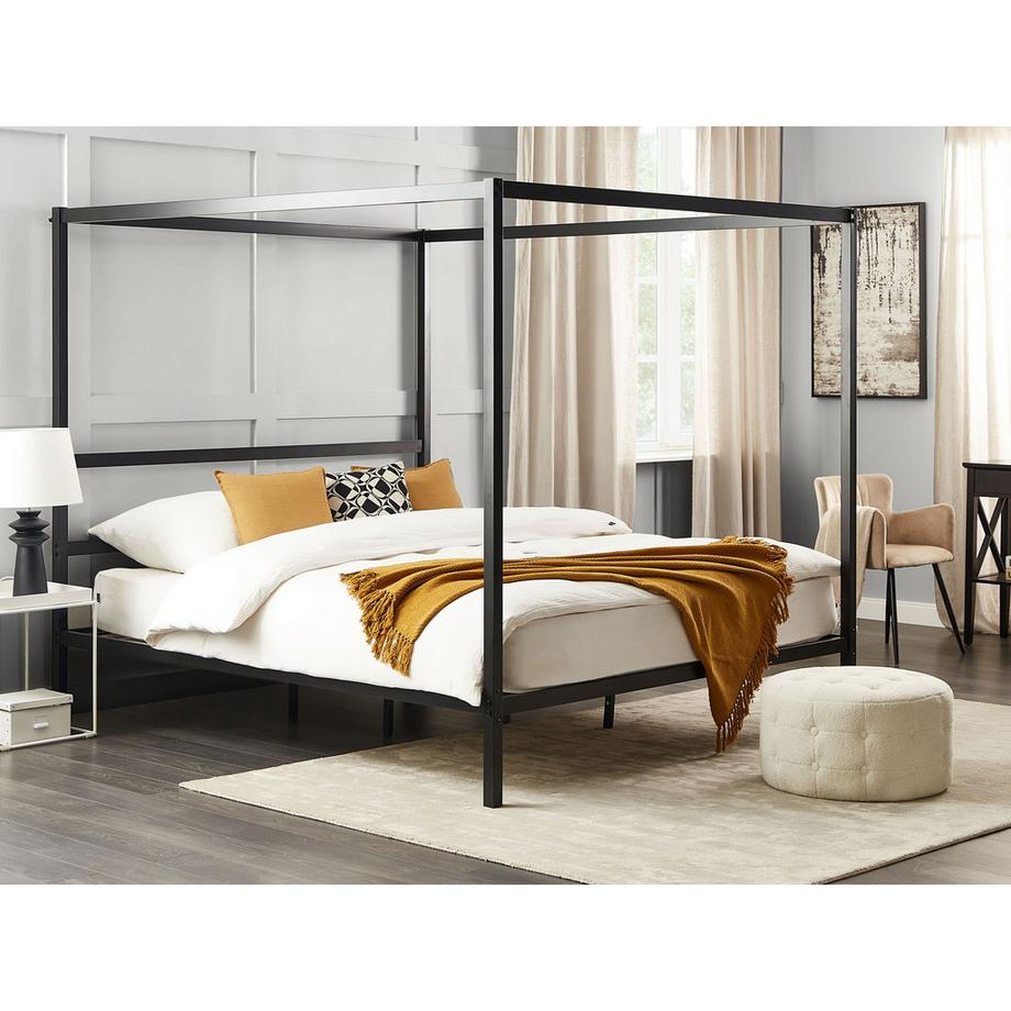 Beliani Himmelbett aus Stahl Industriell LESTARDS  