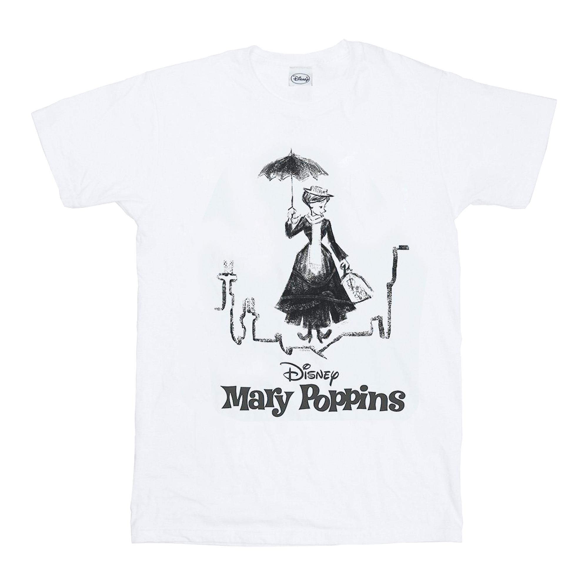 Image of Mary Poppins Rooftop Landing Tshirt Unisex Weiss 128