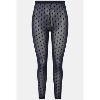 Ulla Popken  Leggings di mesh con floccatura a pois 