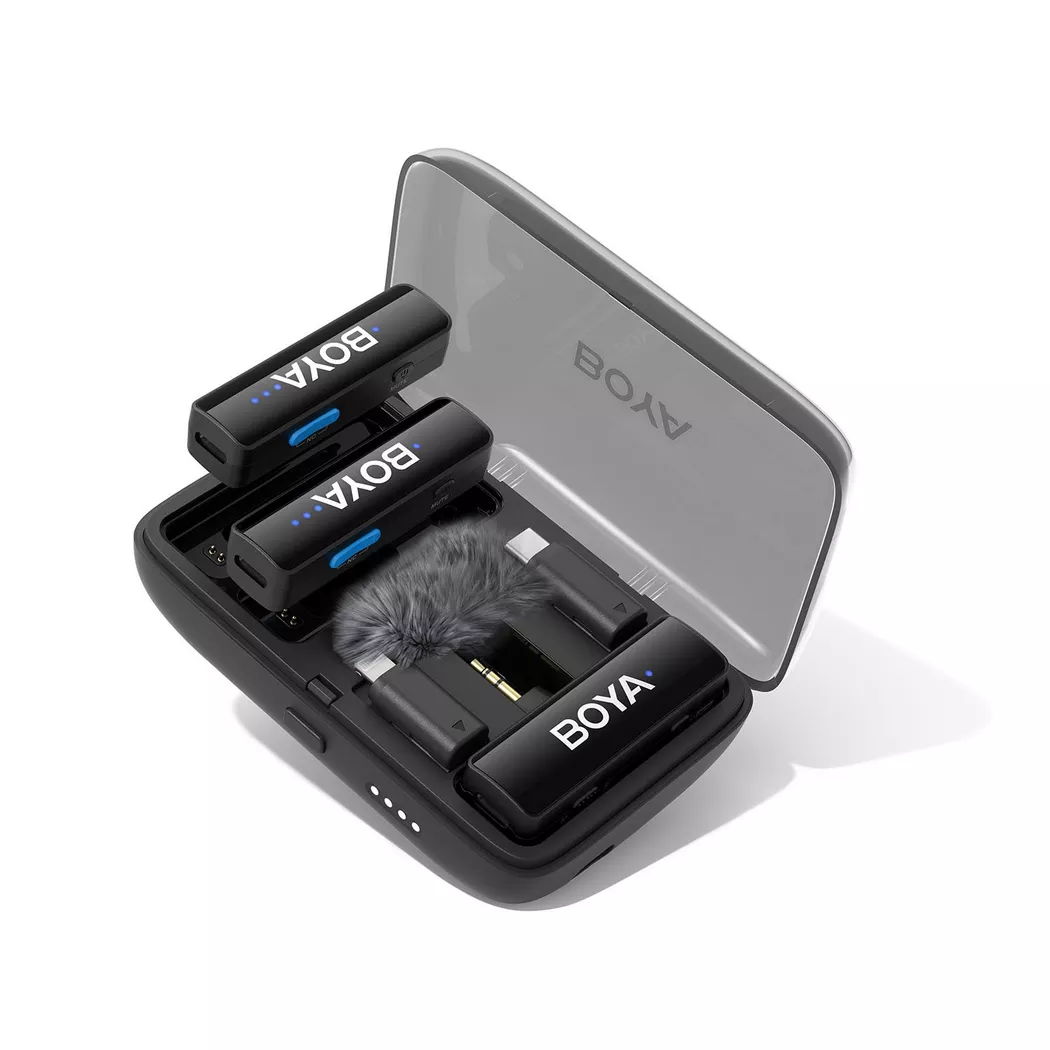 BOYA Microphone LINK V2.0 3.5mm Wireless X2 System Lightning USB-C