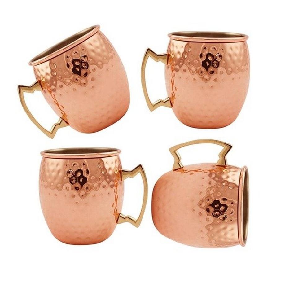 eStore Gobelet Couleur Cuivre en Acier Inoxydable - Martelé  