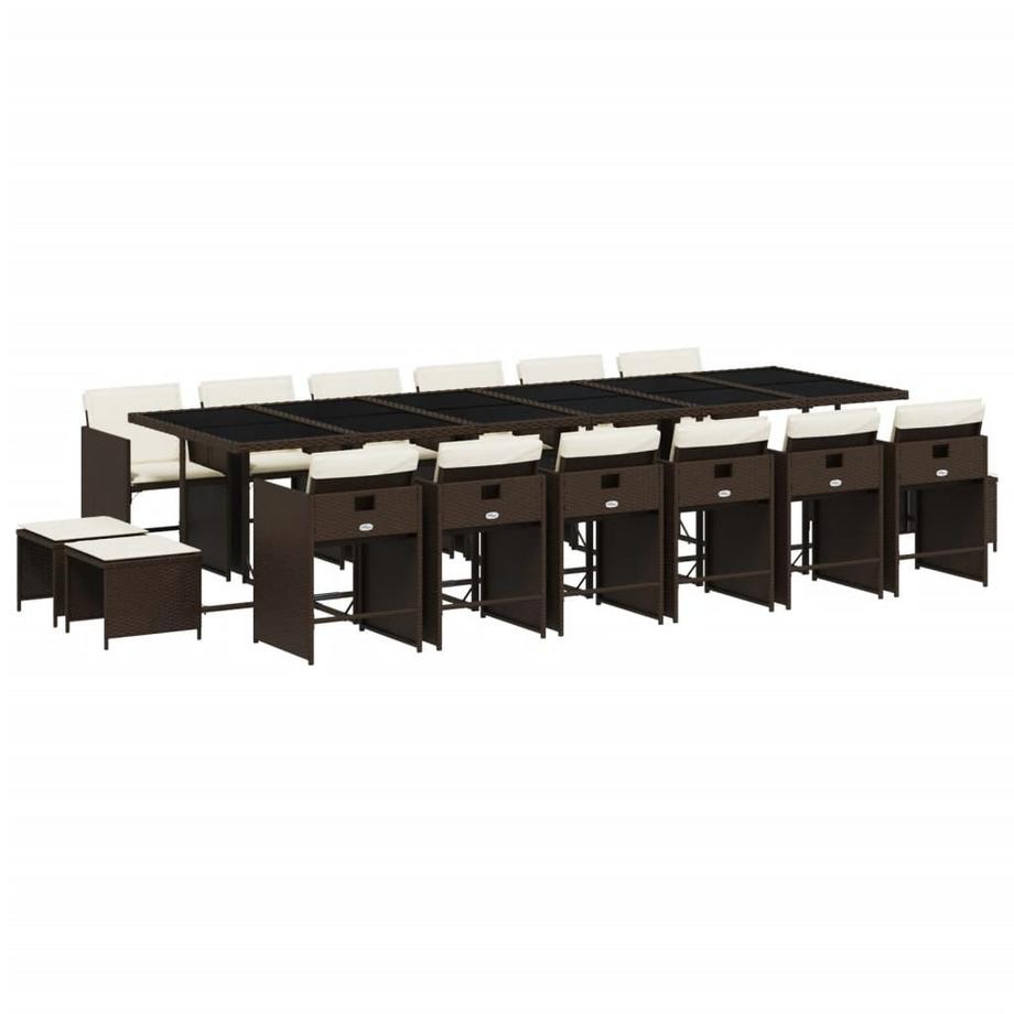 VidaXL set da pranzo da giardino Polirattan  