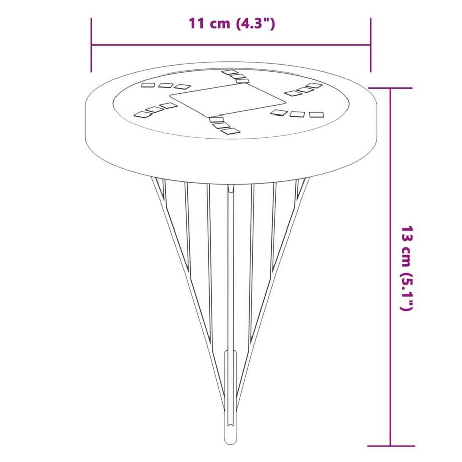 VidaXL Lampe solaire au sol  