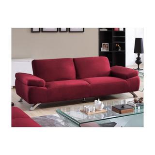 Vente-unique Sofa 3Sitzer Microfaser POLKA  