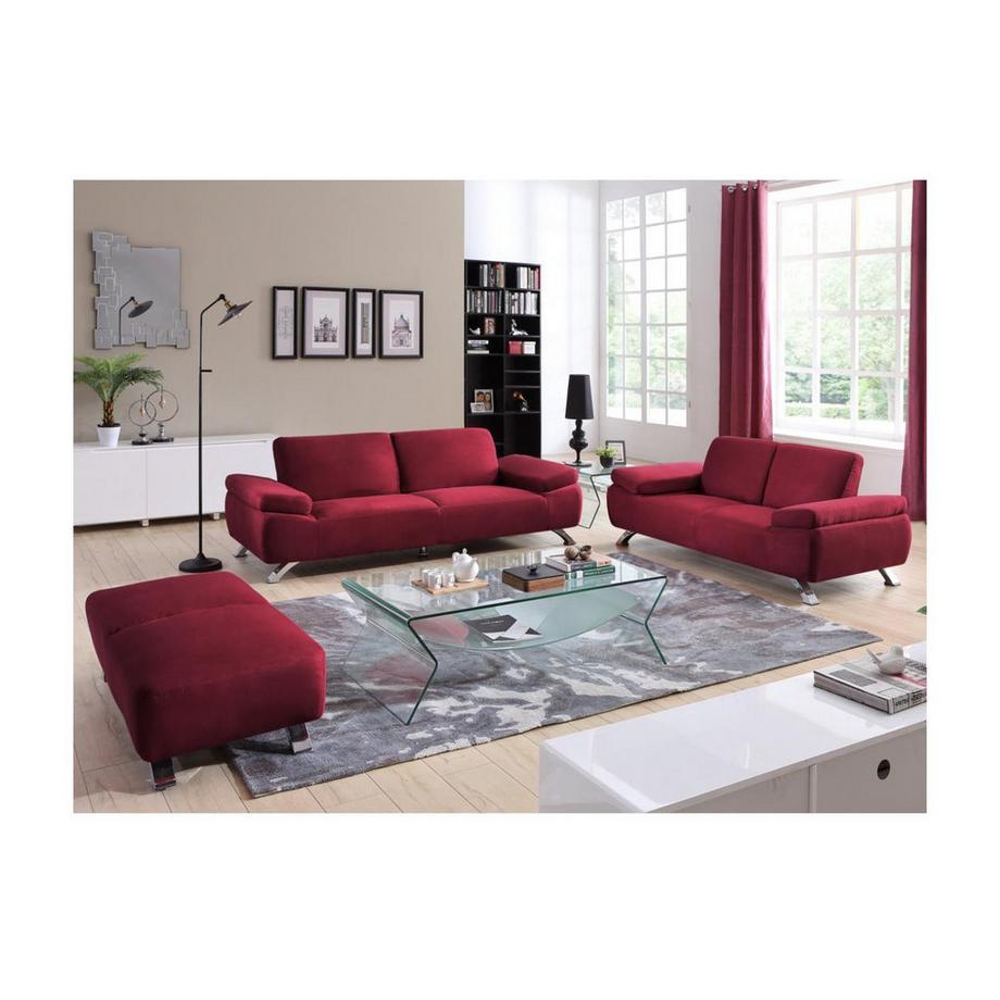Vente-unique Canapé 3 places en microfibre POLKA  