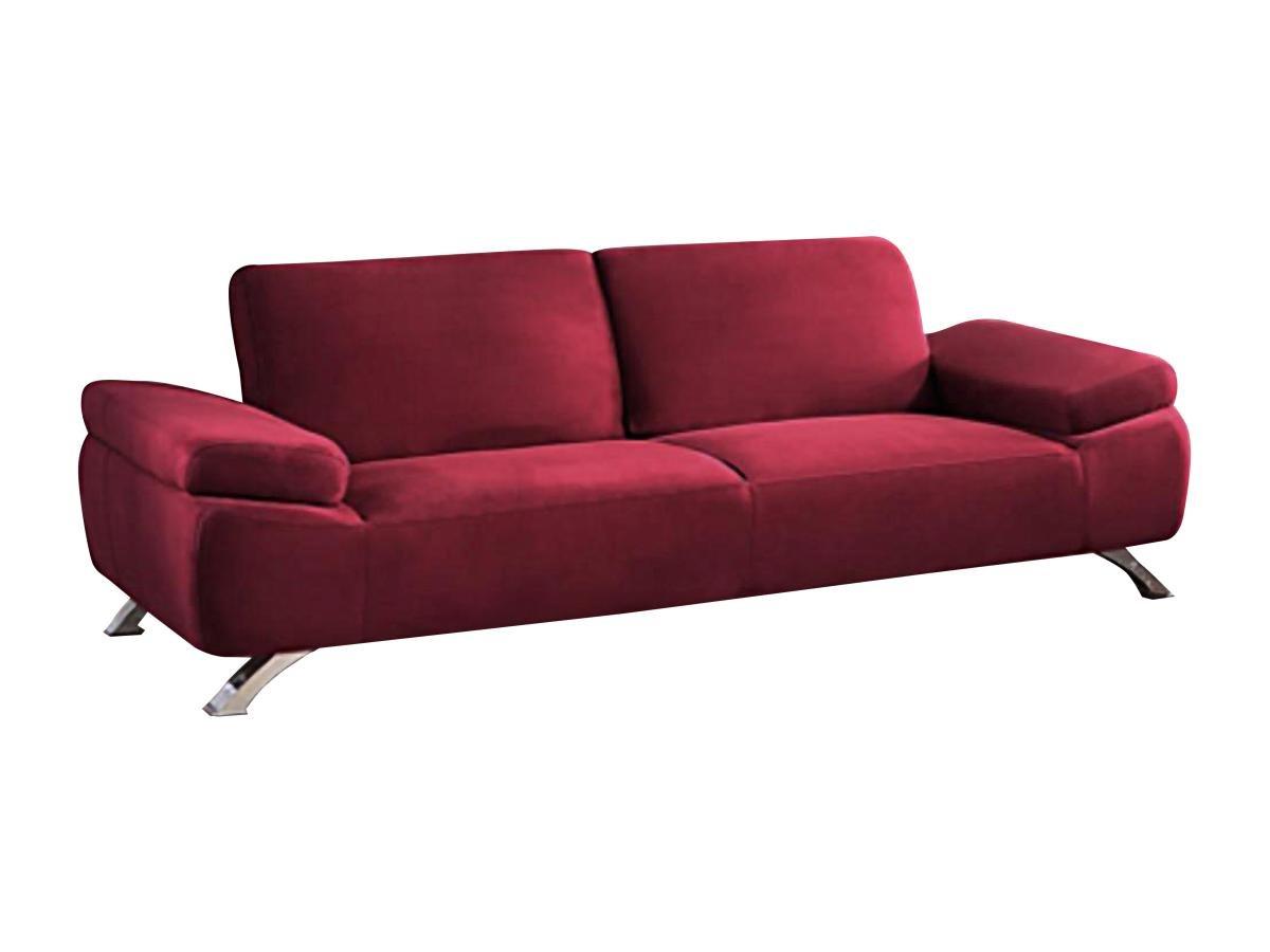 Vente-unique Sofa 3Sitzer Microfaser POLKA  