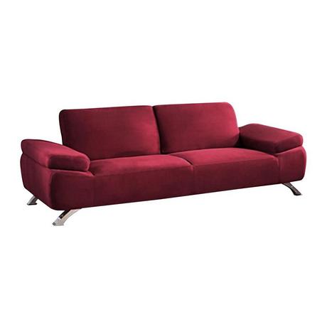 Vente-unique Sofa 3Sitzer Microfaser POLKA  