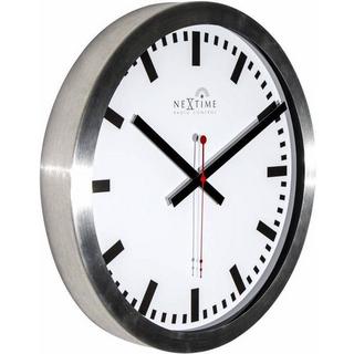 NeXtime Wanduhr Station RCC Ø 35 cm Weiss  