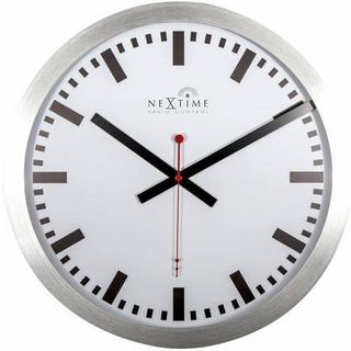 NeXtime Wanduhr Station RCC Ø 35 cm Weiss  