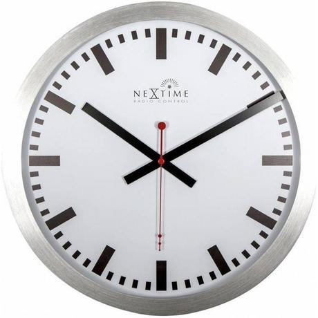 NeXtime Wanduhr Station RCC Ø 35 cm Weiss  