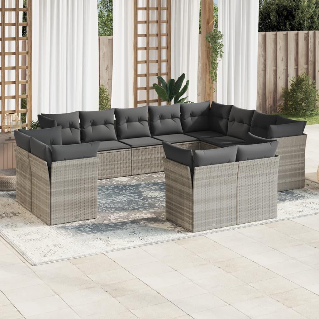 VidaXL set divano da giardino Polirattan  