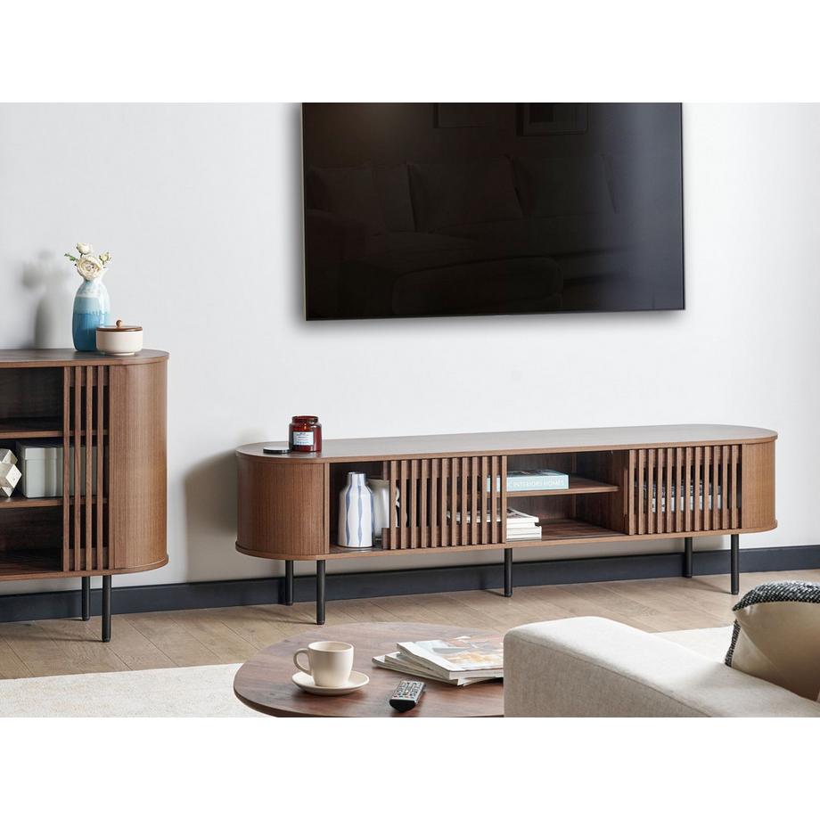 Beliani Meuble TV en Panneau de particules de bois Rétro TAROON  