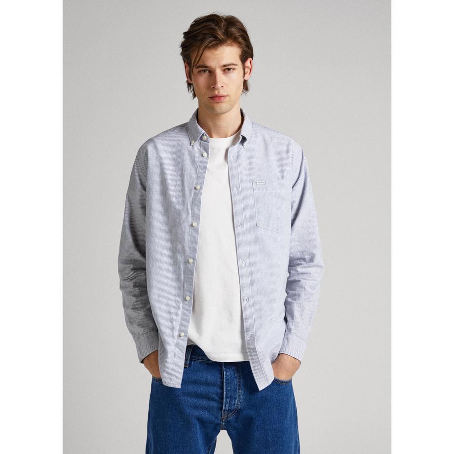 Pepe Jeans London Cosby Camicia Slim Fit a Maniche Lunghe a Righe  
