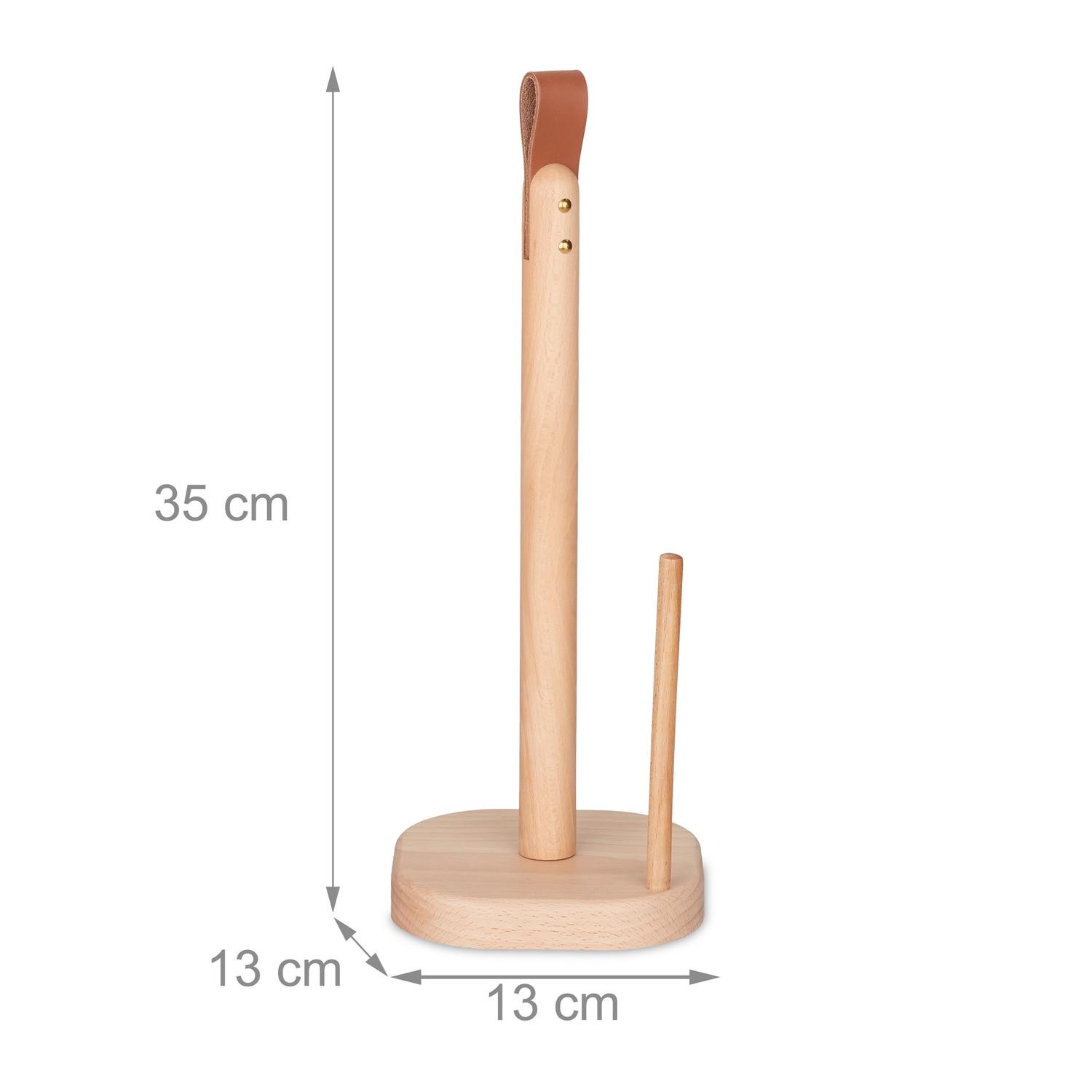 B2X Porte-rouleau de papier essuie-tout carré en bois  