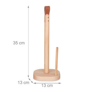 B2X Porte-rouleau de papier essuie-tout carré en bois  