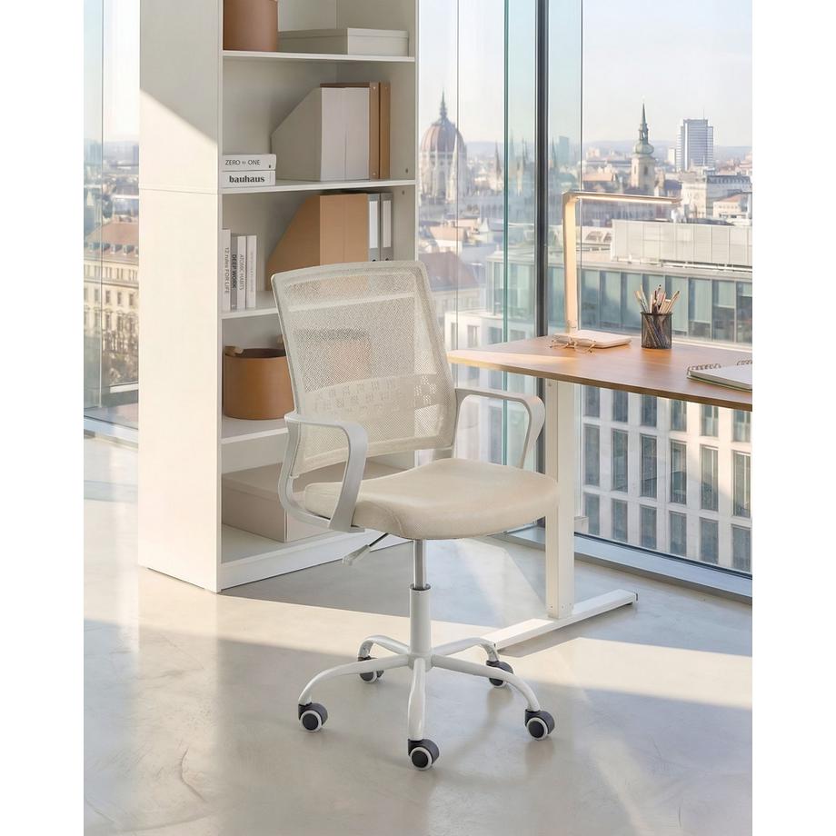Beliani Chaise de bureau en Tissu maillé Scandinave EASE  