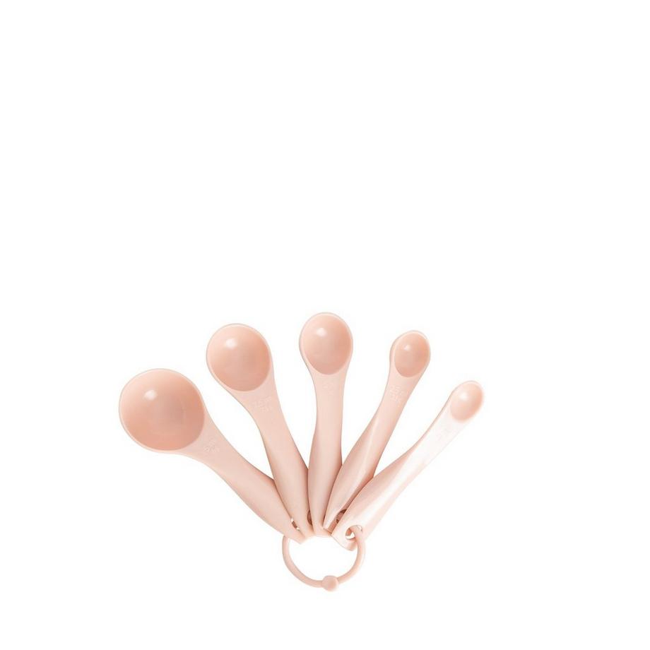 CREATE  KÜCHENUTENSILIEN-SET AUS SILIKON UND HOLZ pastelrosa 