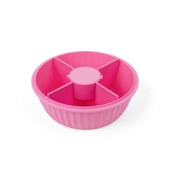 Yumbox Poke Bowl Schüssel Schale mit 4-teiligem Teiler, Guavenrosa