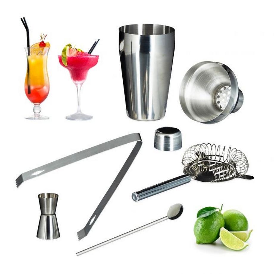 Set cocktail in acciaio inox 5 pezzi