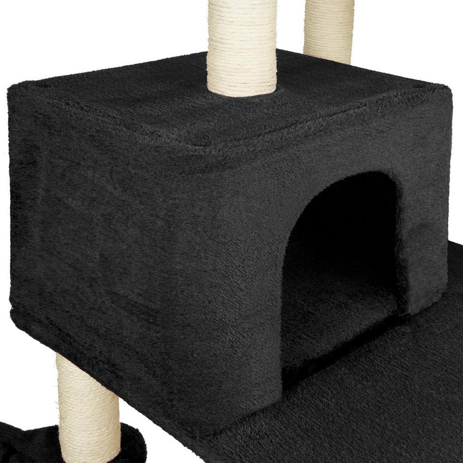 Tectake  Arbre à chat LILOU 165 cm avec griffoir et plateforme d'escalade 
